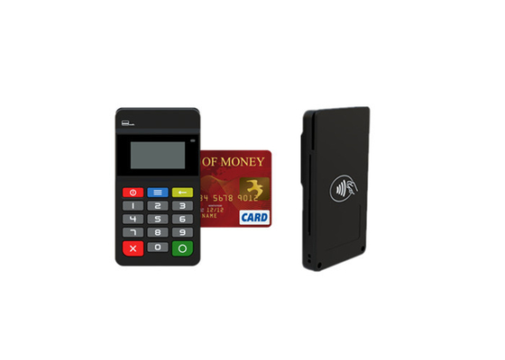 محطة نقطة بيع متنقلة مع قارئ بطاقة NFC متصلة بـ Mpos ذو الأسنان الزرقاء